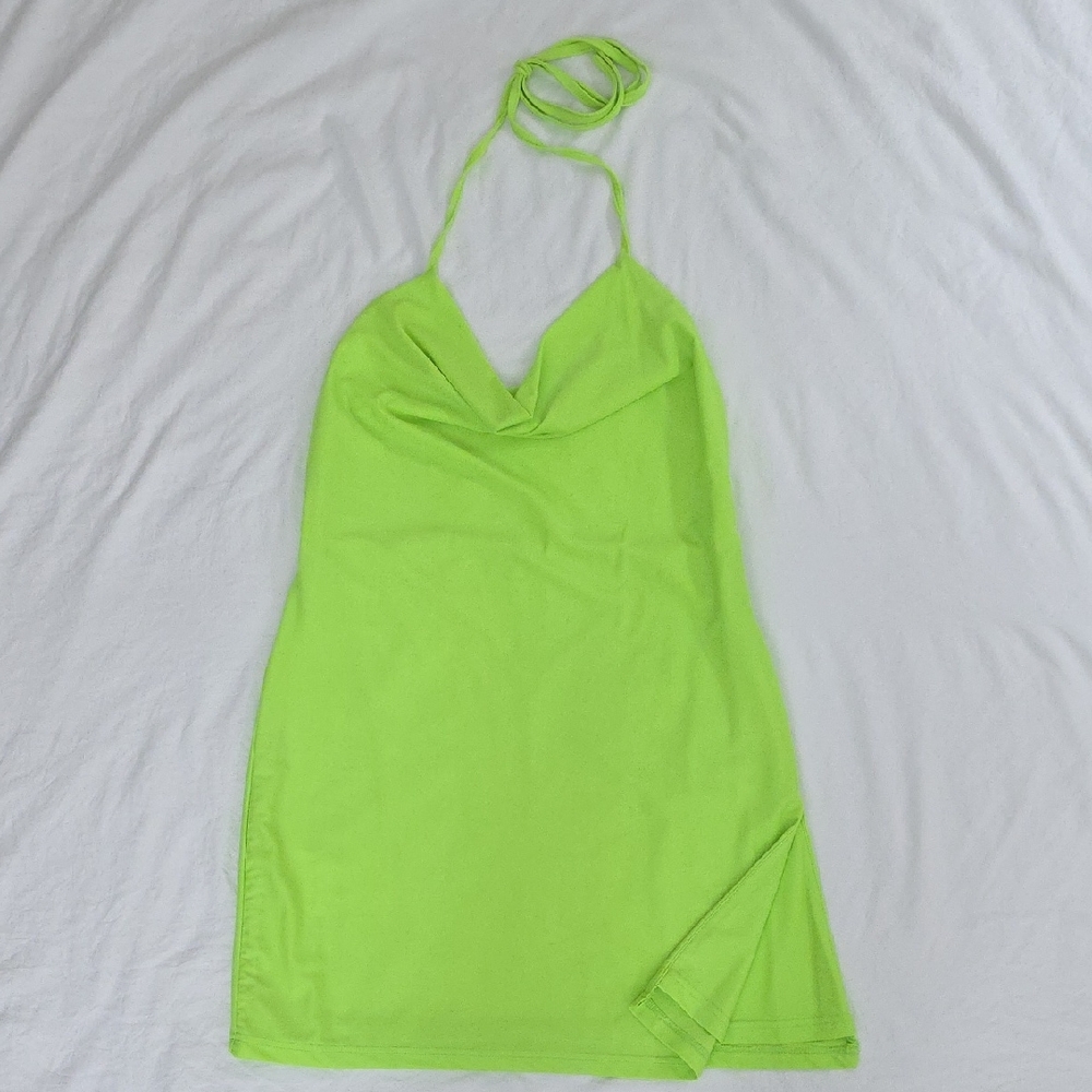 superdown Neon Green Backless Dress